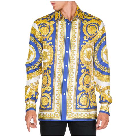 versace dress shirt men|versace collection men shirt.